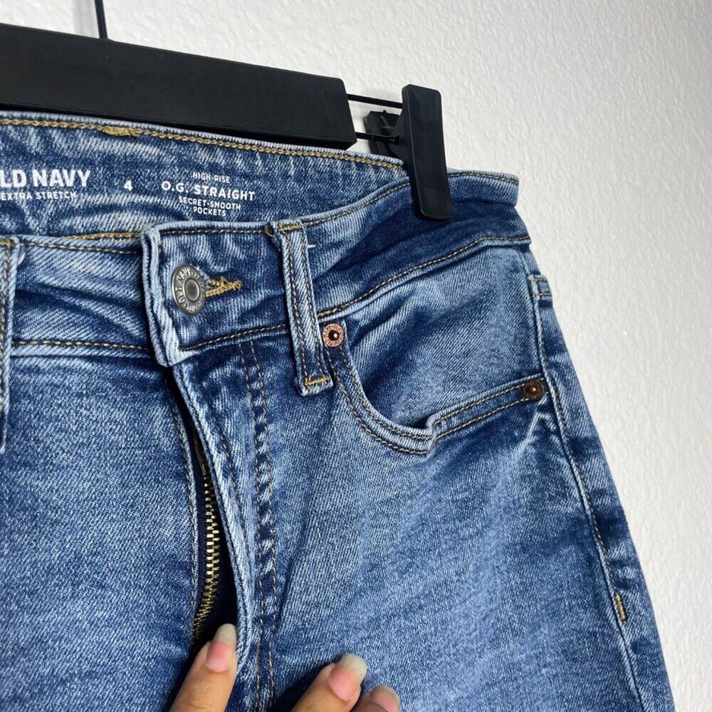 Old Navy Womens Jeans Size 4 High Rise O.G. Straight Secret Smooth Pockets - Picture 12 of 14